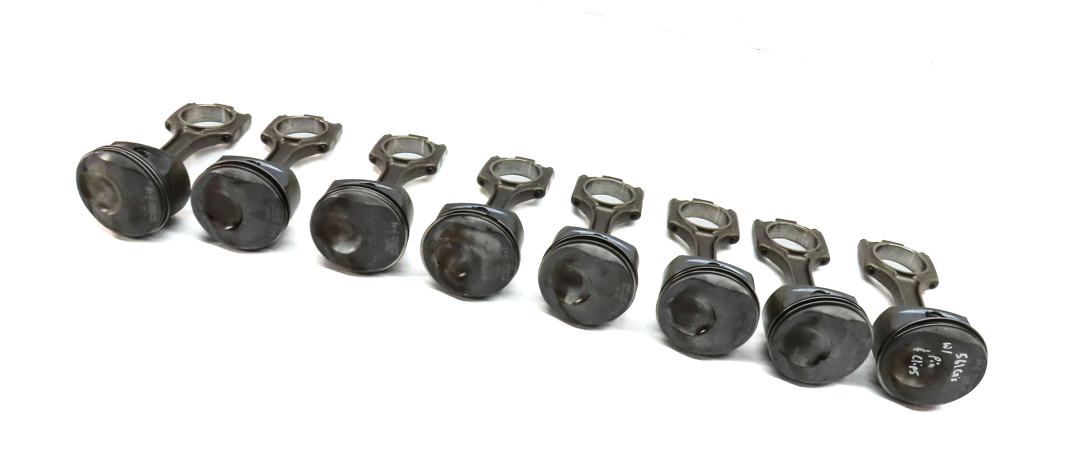 08-12 PORSCHE CAYENNE PANAMERA (958 970) 3.6L M46 / 4.8L M48 ENGINE PISTON SET — exact item pictured